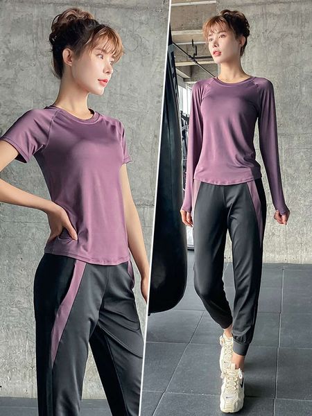 

yoga suit women's gymnasium autumn and winter beginners' online red morning running clothes, Gray