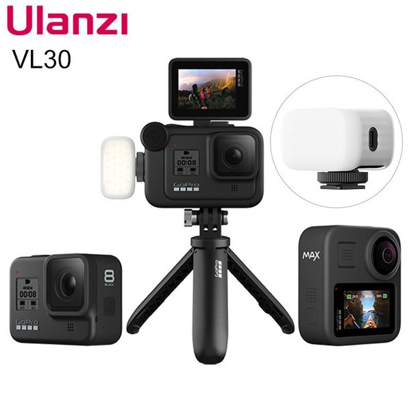

ulanzi vl30 mini led video light with soft diffuser light mod on camera 9 8 7 6 5 vlog smartphone vlog