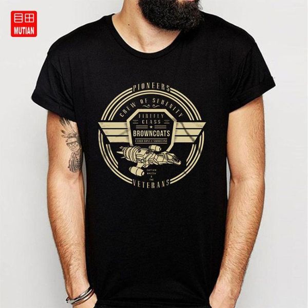 

men's t-shirts crew of serenity firefly t shirt1, White;black