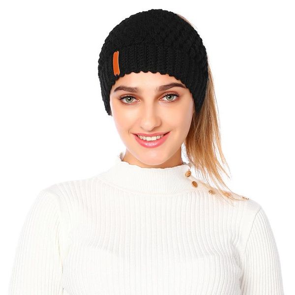 

2020 fashion women knit beanie hats solid color empty hats knit beanie hat winter headwear for women man sombreros de mujer, Blue;gray