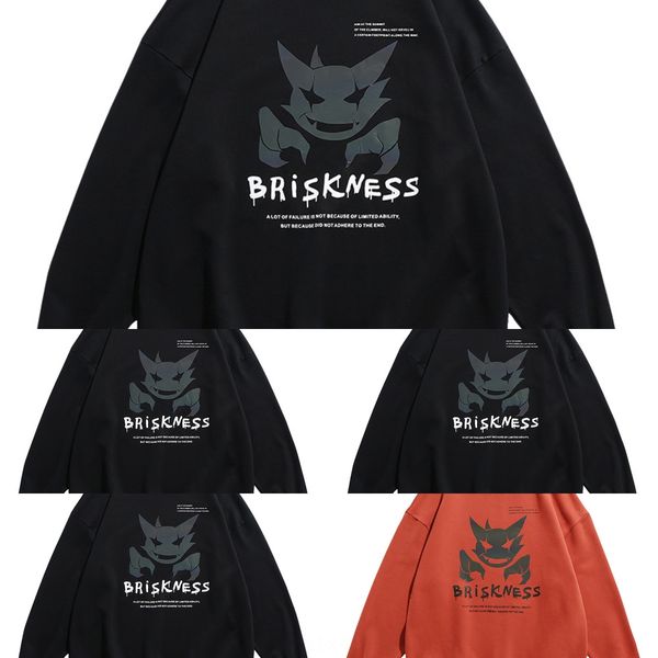 

hanlu men's coatclothing main push new fashion trend in autumn 2020 men's reflective cartoon printed loose efkzv, Black