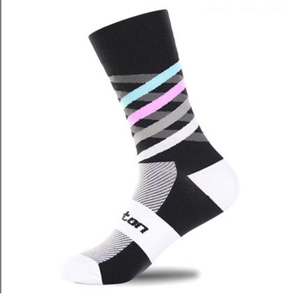 

monton breathable summer men women cycling riding socks outdoor sports running basketball football socks quick dry, Black