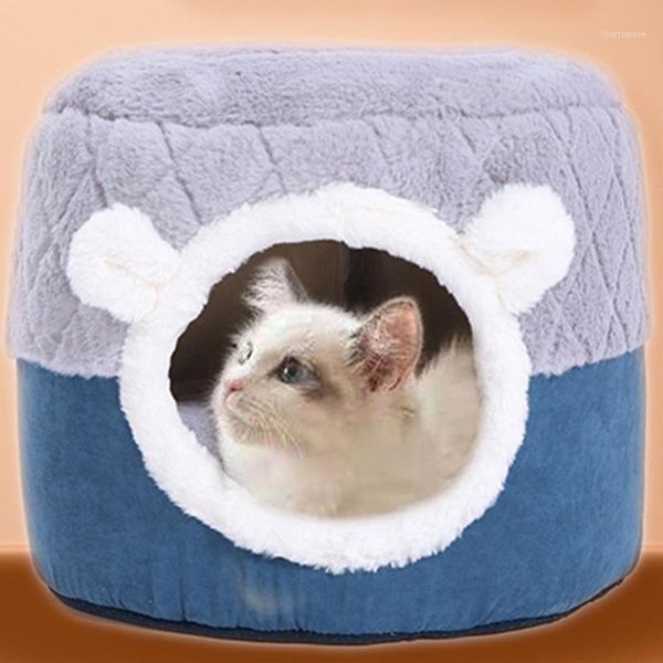 

cat beds & furniture pet dog basket bed house warm cave kennel for puppy home sleeping teddy lounger cats1