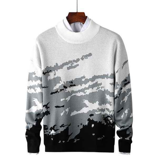 

sweater men streetwear retro pullover male hip hop autumn new pull over spandex o-neck oversize couple casual men's sweaters 3xl, White;black