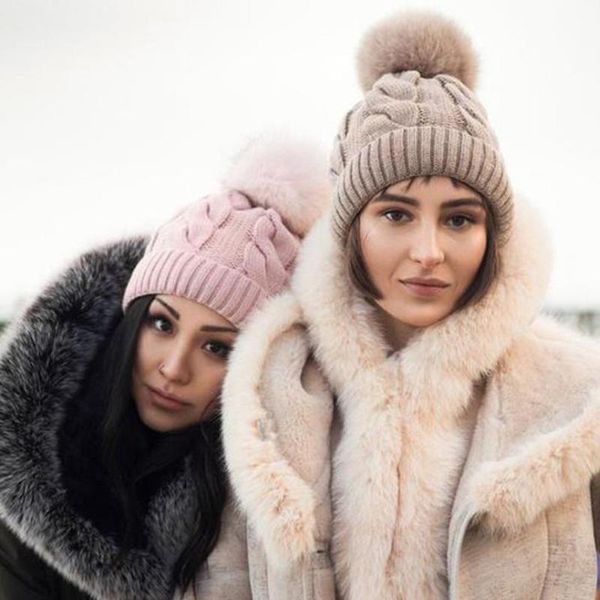 

beanie/skull caps women fashion keep warm winter hats knitted wool hemming hat for girl 's beanies cap brand thick female, Blue;gray