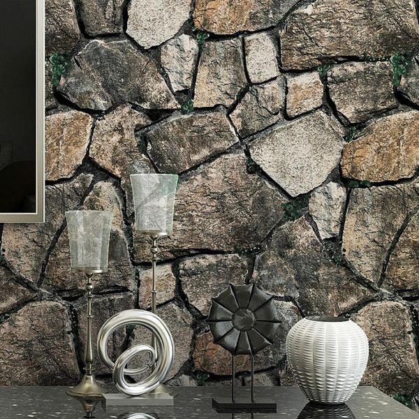 

3d simulation marble stone wallpaper bar chinese restaurant l retro brick brick culture stone wallpaper