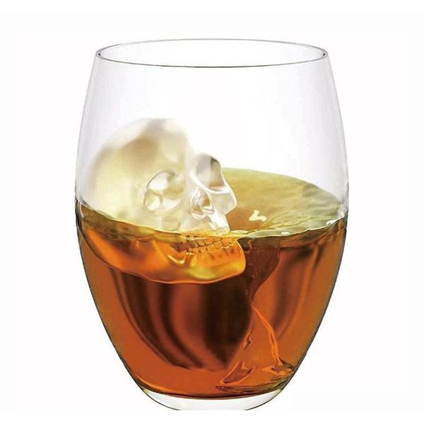 

4 grids 3d skull head ice cube mold halloween skull shaped whisky wine ice cube tray maker chocolate mould jllncf bdegarden