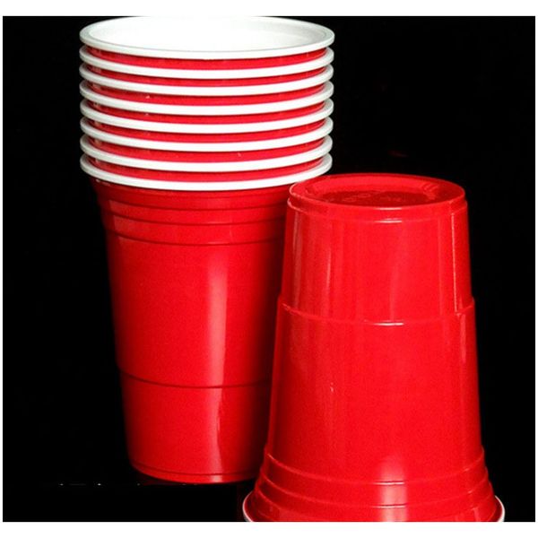

10pcs set party cup bar restaurant supplies household items for home supplies 450ml red disposable plastic cup f wmtseg