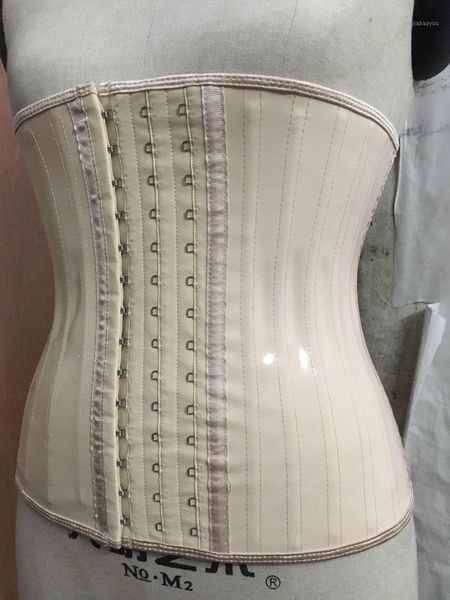 

25 steel boned underbust waist trainer shinny latex corset 30cm height corselet waist slimming bustier rubber gorset under bust1, Black;white