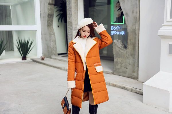 

long autumn jacket women parka plus size down cotton coat womens coats winter parkas chamarras de mujer kj9211, Black