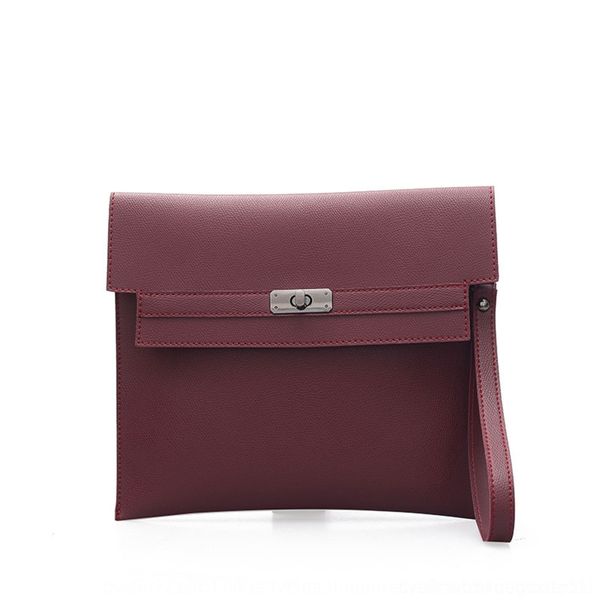 

x2dcl 2020 file korean style litchi pattern middle new hand casual simple envelope bag elegant hand bag women's handbag vxzej