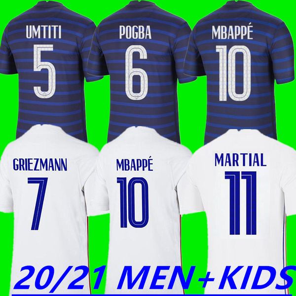 

france 2020 2021 soccer jersey maillots de football maillot equipe de france 20 21 mbappe griezmann kante pogba, Black;yellow