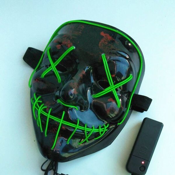 

face el mouth wire slit skull ghost light flash glowing led halloween cosplay mask party masquerade masks grimace horror 4 r25xh