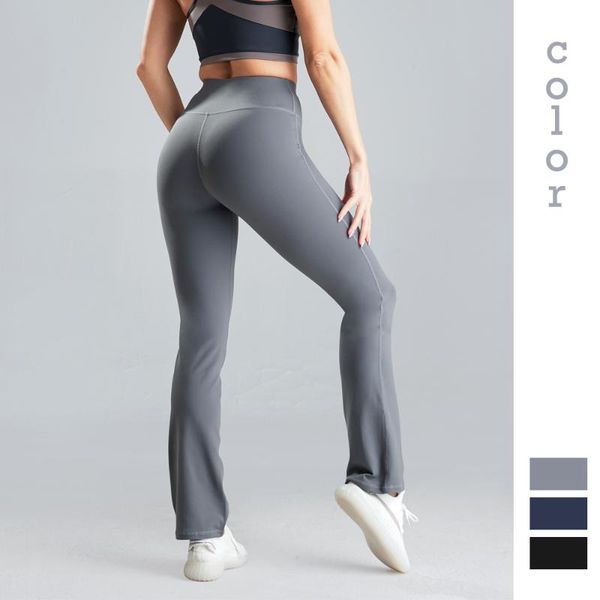 

yoga outfits moonglade gym leggings pants flared style trousers high waist slim stretch all-match casual, White;red