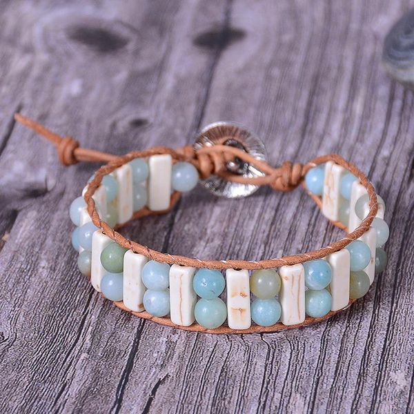 

misananryne boho браслет из природного камня бусины браслеты два ряды ручной rope wrap браслет ювелирных изделий партии свадьбы подарки, Black