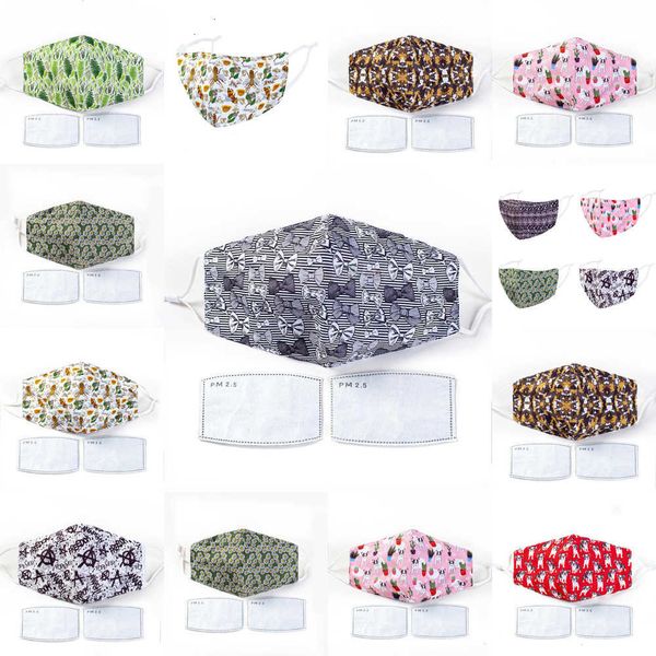 

mask smog face spring summer anti fashion dust protection breathable cotton mask with 2 pieces of pm2.5 filters 7s