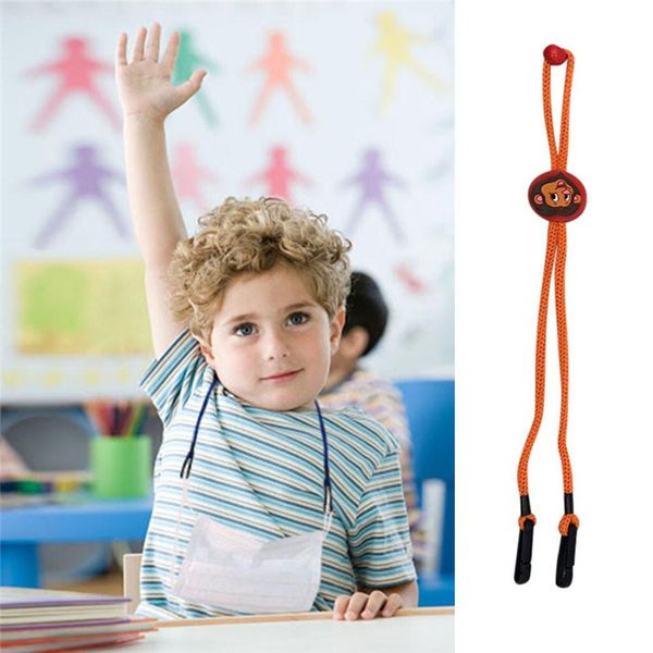 

kid adjustable face mask lanyard cartoon dinosaur anti-loss straps extensible holder rope masks protection buckle party favor gift w-00295