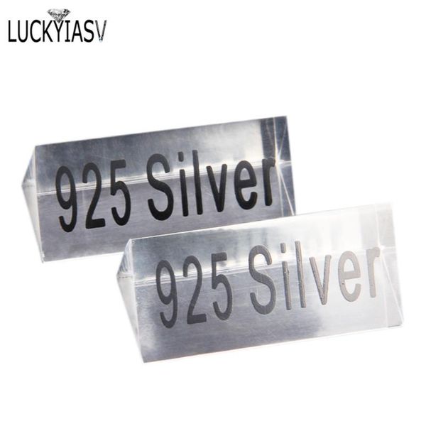

прозрачный акриловый 925 silver signage счетчик дисплей тегов карта магазин ювелирных изделий аксессуары необходимость lable, Pink;blue