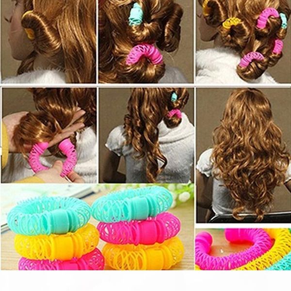 

8 pcs lot magic curler hair rollers curls roller lucky donuts curly hair styling make up tools accessories for woman lady