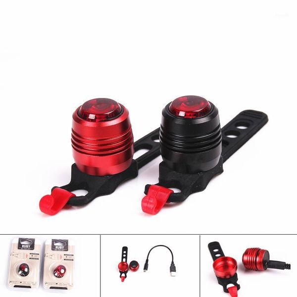 

bike lights 1 set usb rechargeable 3 mode bicycle tail rear warning red light lamp arrival1
