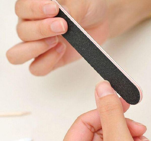 

2020 new black double sided nail art manicure sanding file buffer grits