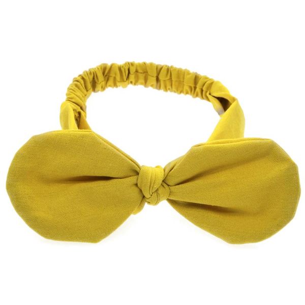 

yellow ears headband girls bowknot elastic hairband kids headwrap hair band accessories 240pcs, Slivery;white