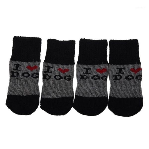 

dog apparel winter ribbed hem acrylic shoes wear socks for pet dog1