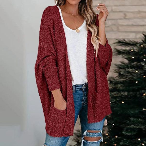 

korea style vintage cardigan womens casual batwing sleeve loose sweaters fuzzy knitted pink oversize femme, White