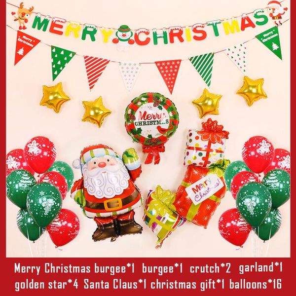 

счастливого рождества воздушные шары наборы фольги воздушные шары xmas рождество накануне вечеринка украшения дома воздушные шарики с рождес