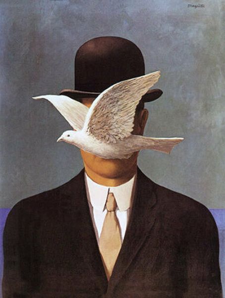 

rene magritte man in a bowler hat home decor handpainted &hd print oil painting on canvas wall art canvas pictures 210110