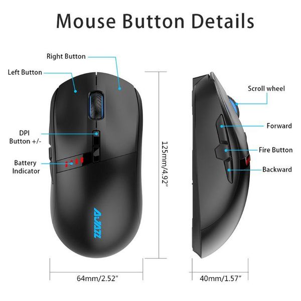 

ajazz professional-grade i305pro wireless rgb 2.4g gaming mouses q81f