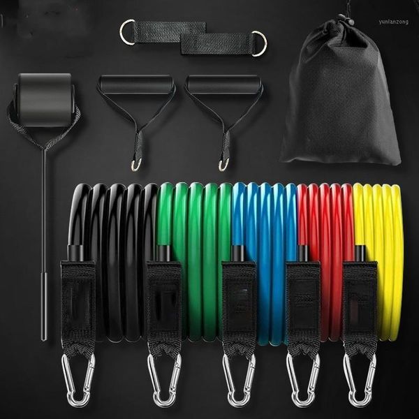

resistance bands 1 set tube stretch training rubber expander tubes pilates fitness gum elastic pull rope equipment1