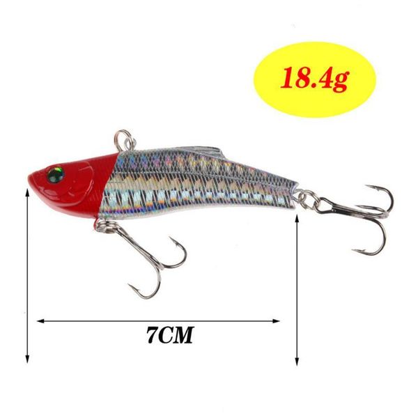 

1pcs 7cm 18.4g winter sea ice fishing lure sinking artificial vib hard bait wobbler crankbait fish bass bait he jllmsz