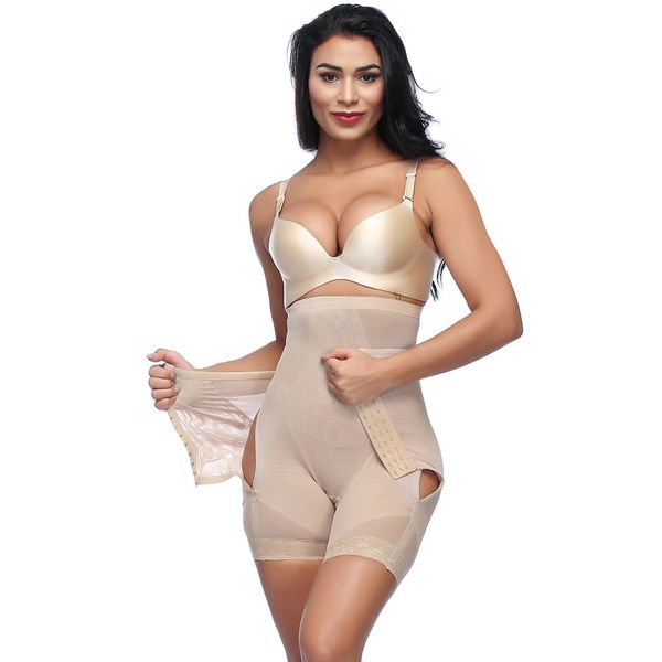 

High Waist Shapewear Tummy Control Panties Slimming Underwear Back Open Crotch Lift Buttock Body-shaping Women Slim Panty, Beige