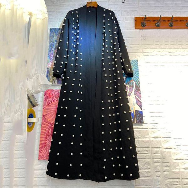 

lanrmem slim hollow cardigan long coat for famale vintage new long sleeve black trench with belt yj55901 201031, Tan;black