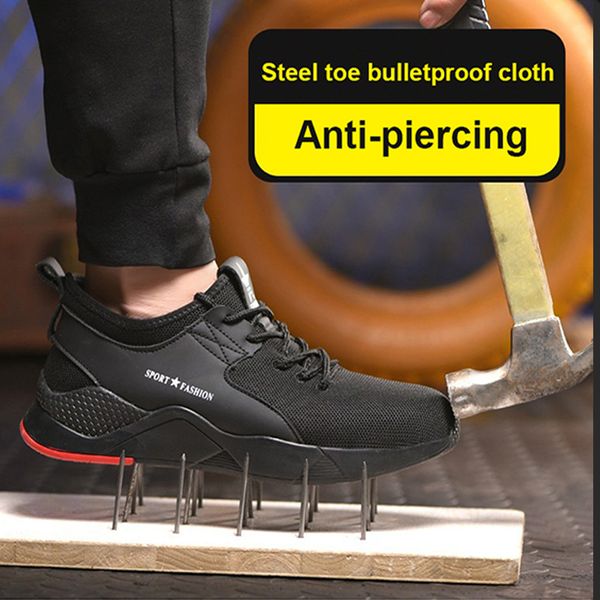 

working boots for men work safety footwear factory steel toe shoes slip resistant anti smashing puncture proof breathable y200915, Black;brown