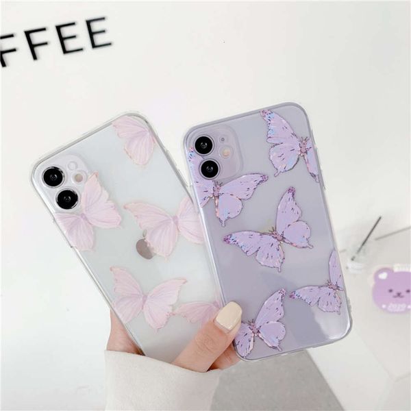 

butterfly song yanfei the same 12 11pro maxx xr se2 6s mobile phone case 7p female 8plus transparent xs / cartoon cute personality