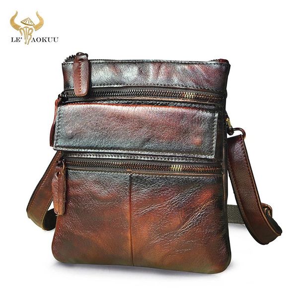 

cross body luxury quality leather male retro wine school messenger bag design satchel book cross-body shoulder 8" tablet case men 302