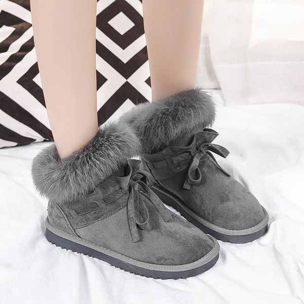

women's snow boots 2020 winter new casual women's shoes short tube plush non-slip warm winter shoes, Black