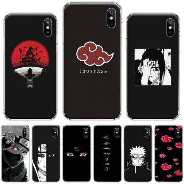 

3naruto akatsuki vip case, black soft protection, suitable for vip 4, 4s, 5, 5s, 5c, se, 6, 6s, 7, 8 plus, x, xs, xr, 11 pro ma
