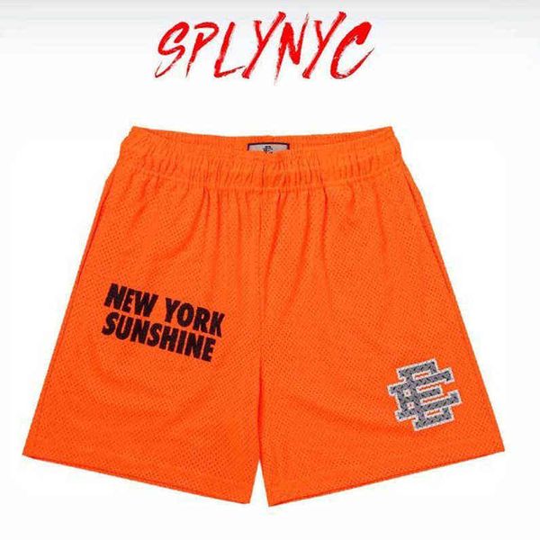 

eric emanuel shorts ee men's casual basic short newyork city skyline women fitness exercise breathable mesh basketball football sports, White;black
