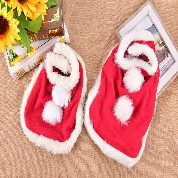 

s/m pet christmas red cloak dog cat santa cosplay clothe xmas dog party mantle1