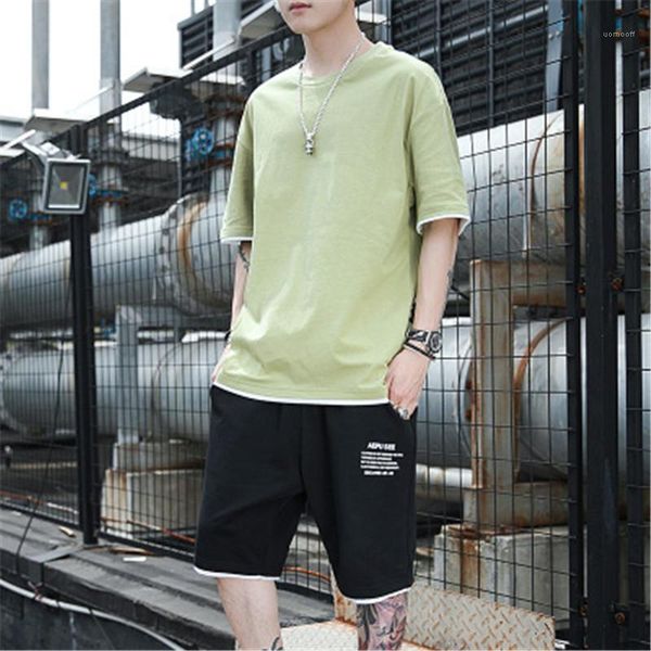 

neck tees designer males casual thin sports tshirts clothing man short sleeve sweater t-shirt fashion korean version slim round, White;black