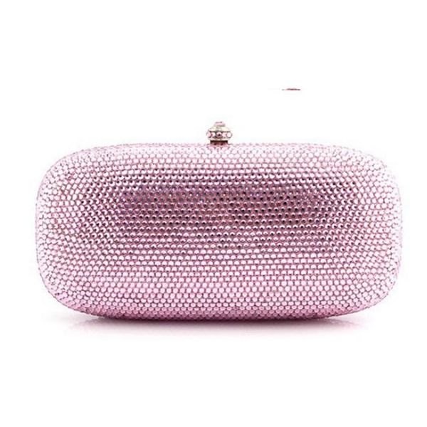 

pink plain evening bag clutch night purse bridal wedding dress crystal clutch purses handbags women bag wallet lady