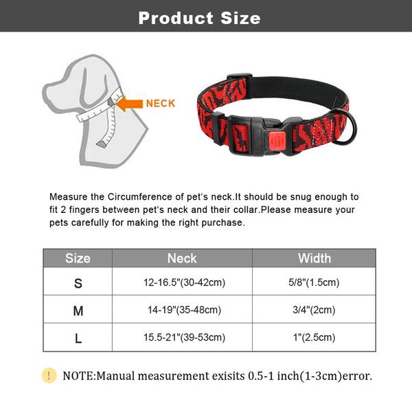 

adjustbale nylon dog collar leopard printed safety dog collar for small medium large dogs pitbull labrador pet sqchgx