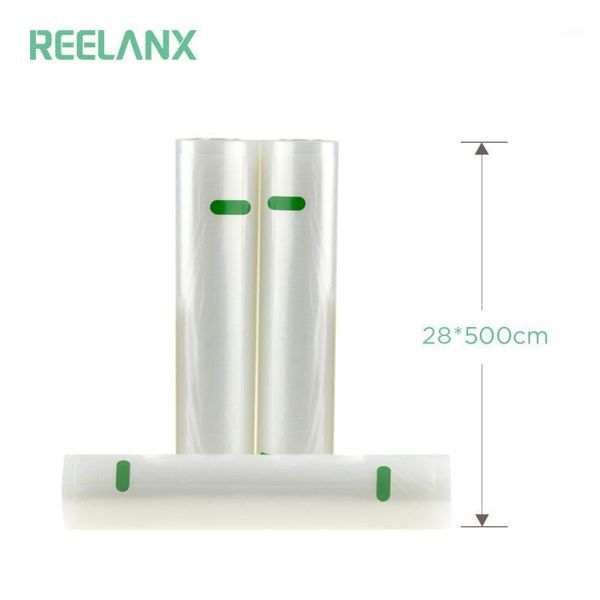 

vacuum food sealing machine reelanx bags for packer 1 roll 28*500cm storage bag sealer packing packaging1