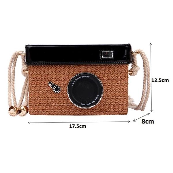 

2019 small square camera bags women shape handbags bags summer straw beach bag female shoulder messenger handbag kbfrk mukk