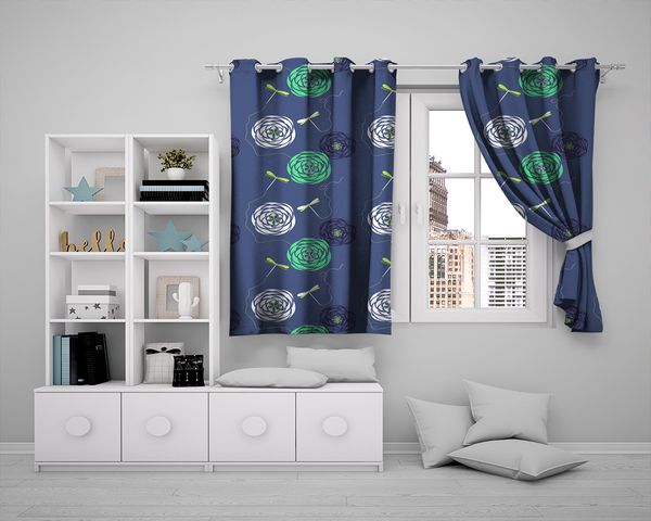 

custom made window 3d curtain 3d mural curtain dragonfly and flowers 3d beautiful landscape blackout curtains