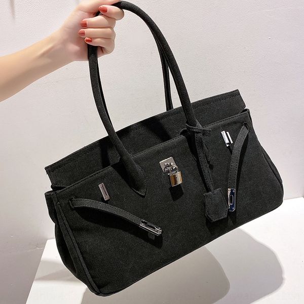 

8kktr 2020 new bagone svpr4 fashion big portable denim bag bagcanvas canvas high shoulder armpit bag women fashion capacity