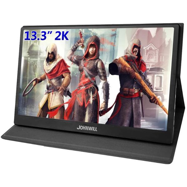 

monitors 13.3" 2k portable monitor 2560x1440 mini pc lcd ips display for ps4 xbox360 led video computer lapraspberry pi